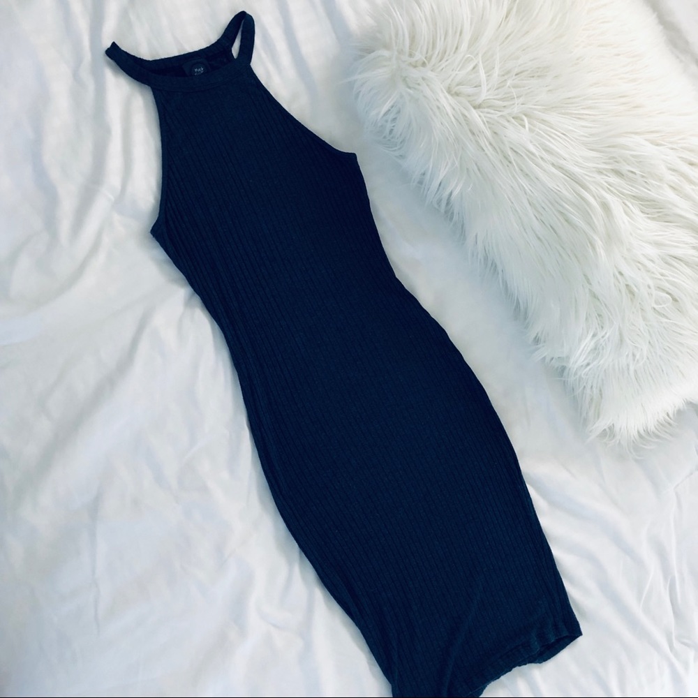 Tight blue dress